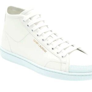 Saint Laurent SL/39 Mid Top Sneakers White Blue Women’s EU 39/US 9